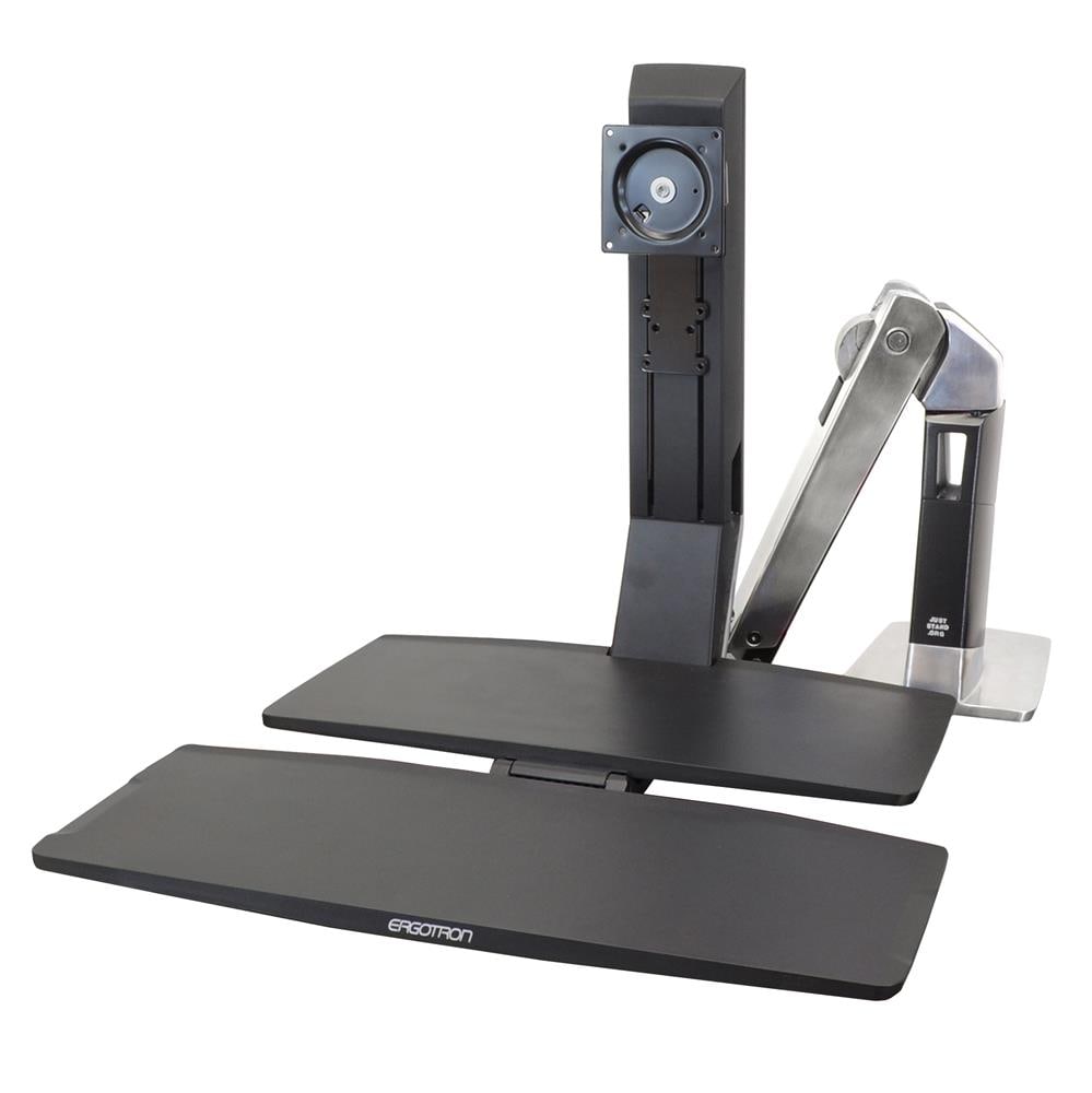 Ergotron WorkFit-A Single Steh-Sitz-Arbeitsplatz mit abgesenkter Tastaturablage 24-317-026