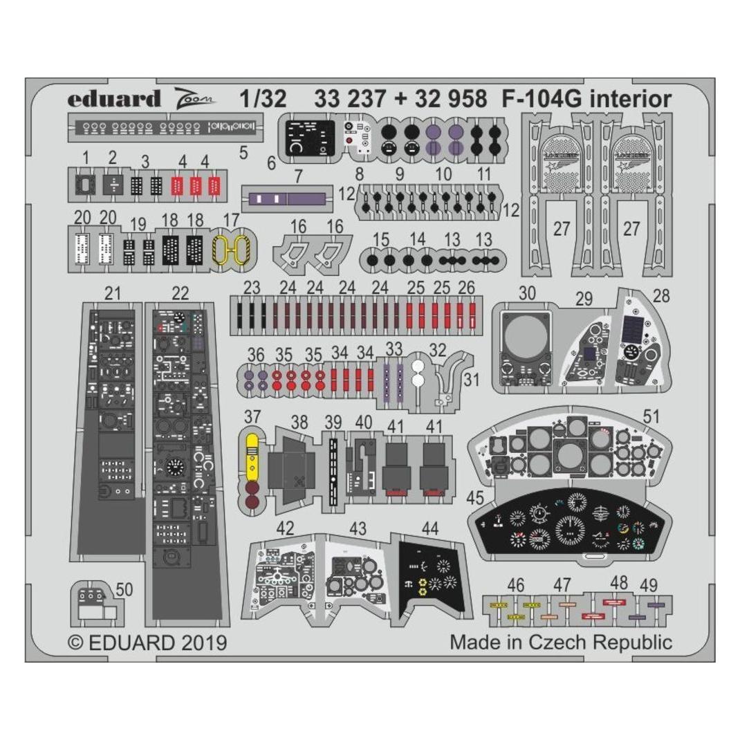 Eduard F-104G interior for Italeri (33237)