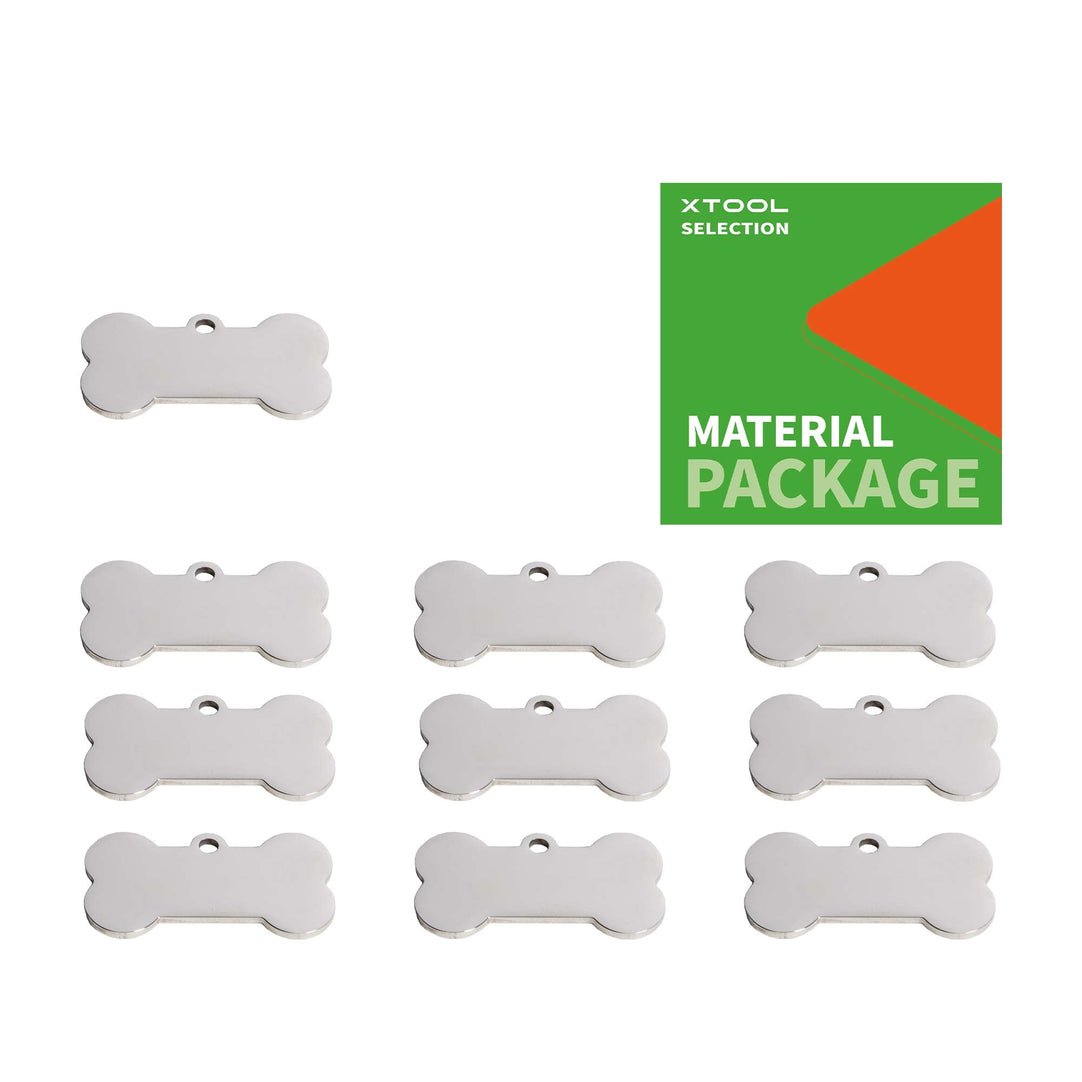 xTool Bone-Shaped Stainless Steel Dog Tag - 10 pcs P5020087