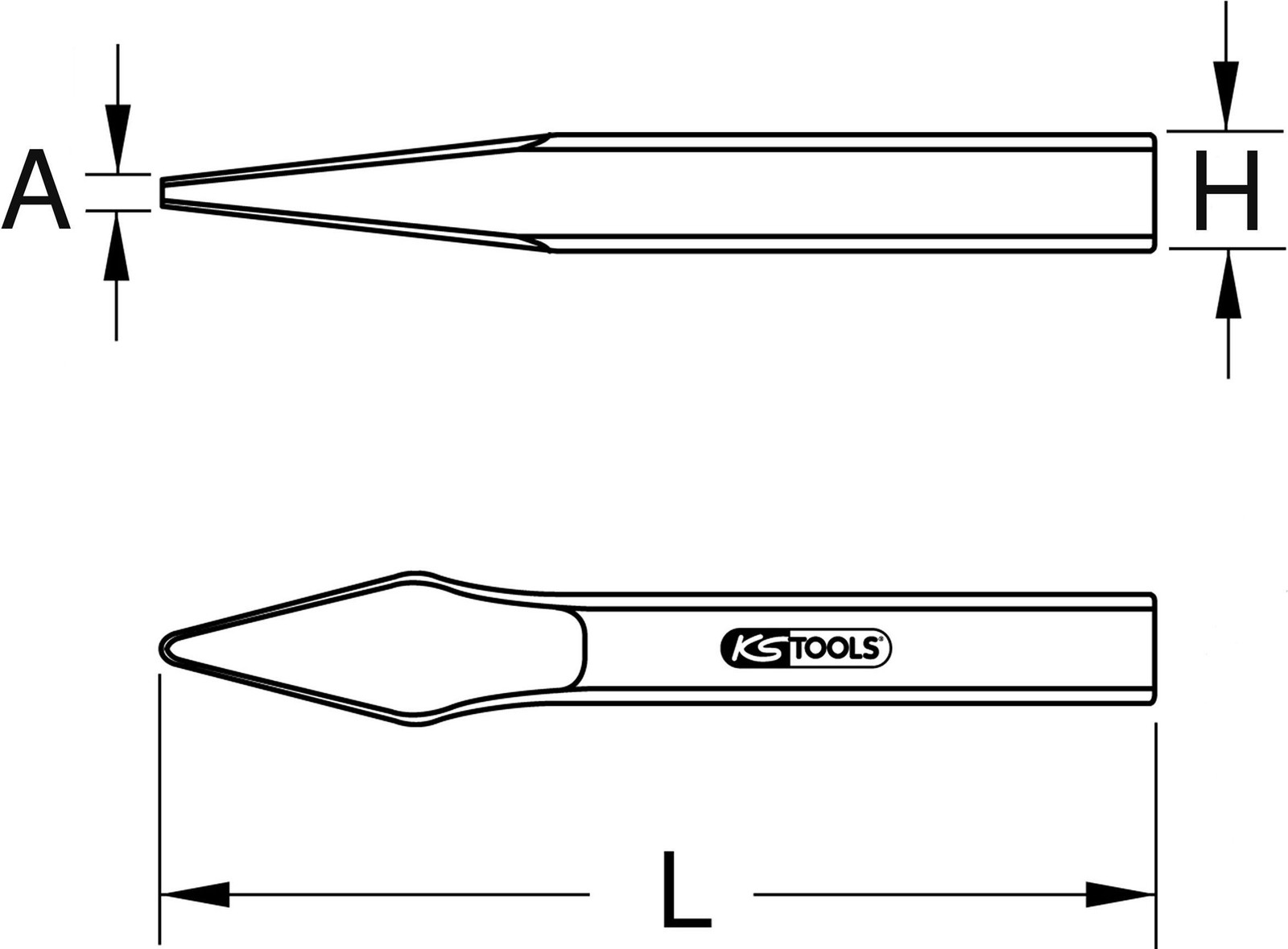 KS Tools beitel 963.2471, 20 mm, aluminium-brons, 340 g
