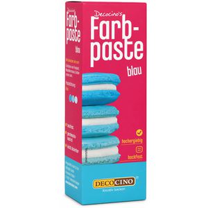 Decocino Lebensmittelfarbe Farbpaste, wasserlöslich, blau, in der Tube, 20 g