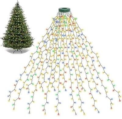 Useful Little Things LED Christmas Tree Top Waterfall Lights Waterproof Outdoor Holiday Decoration multicolor 6.6 Ft 280led usb