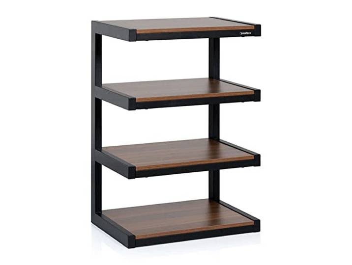 Norstone Esse Hi-Fi Zwart en Walnoot - Hifi Kast