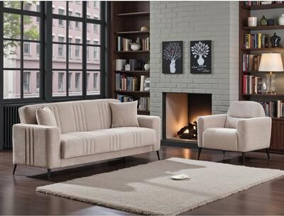 Furnia Panterra 3 Pieces Living Room Sets 1 Sofa 2 Chair
