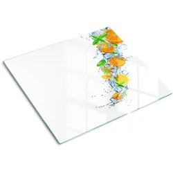 GLASPLATTE 60x52 cm Orangen
