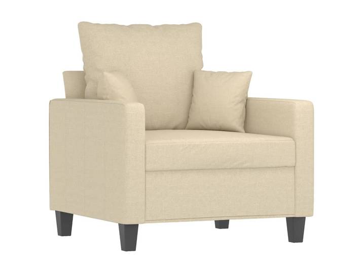 vidaXL Sessel Creme 60 cm Stoff