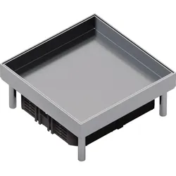 Hager Edelstahlkassette Q06 blind Belag T=25mm