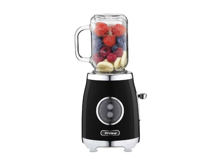 TRISA Standmixer Mix 'n' Joy , schwarz, B:13cm H:34cm T:11,5cm, Zerkleinerer, Standmixer