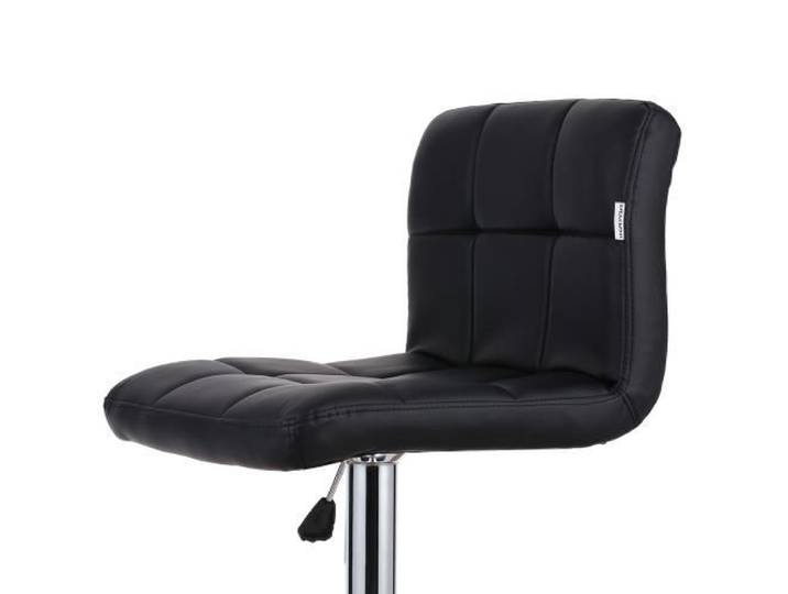 Lot de 2 tabourets de bar design en cuir PU Noir
