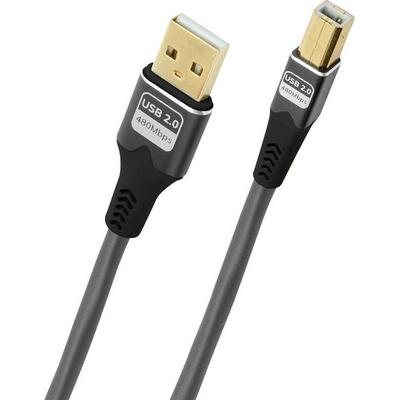 Oehlbach USB-Kabel USB 2.0 USB-A Stecker, USB-B Stecker 10m Anthrazit D1C9379