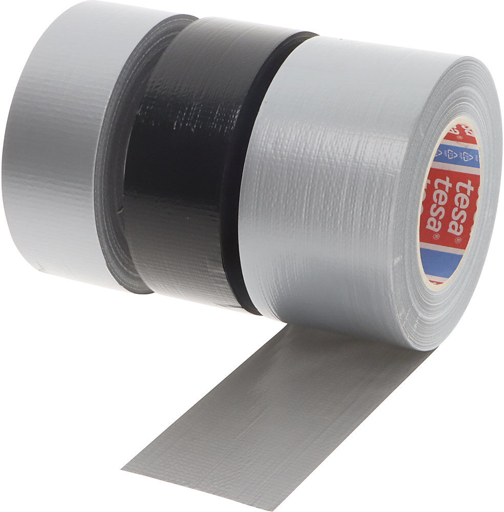 Gewebeband tesa® 60462, mit recyceltem Träger 50 m, B 50 mm, silber, VE 6 Stk, ab 6 VE tesa