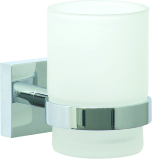 Nie wieder Bohren nwb Glashalter Pro 030 P03145 chrom, mit Befestigungstechnik zum Kleben