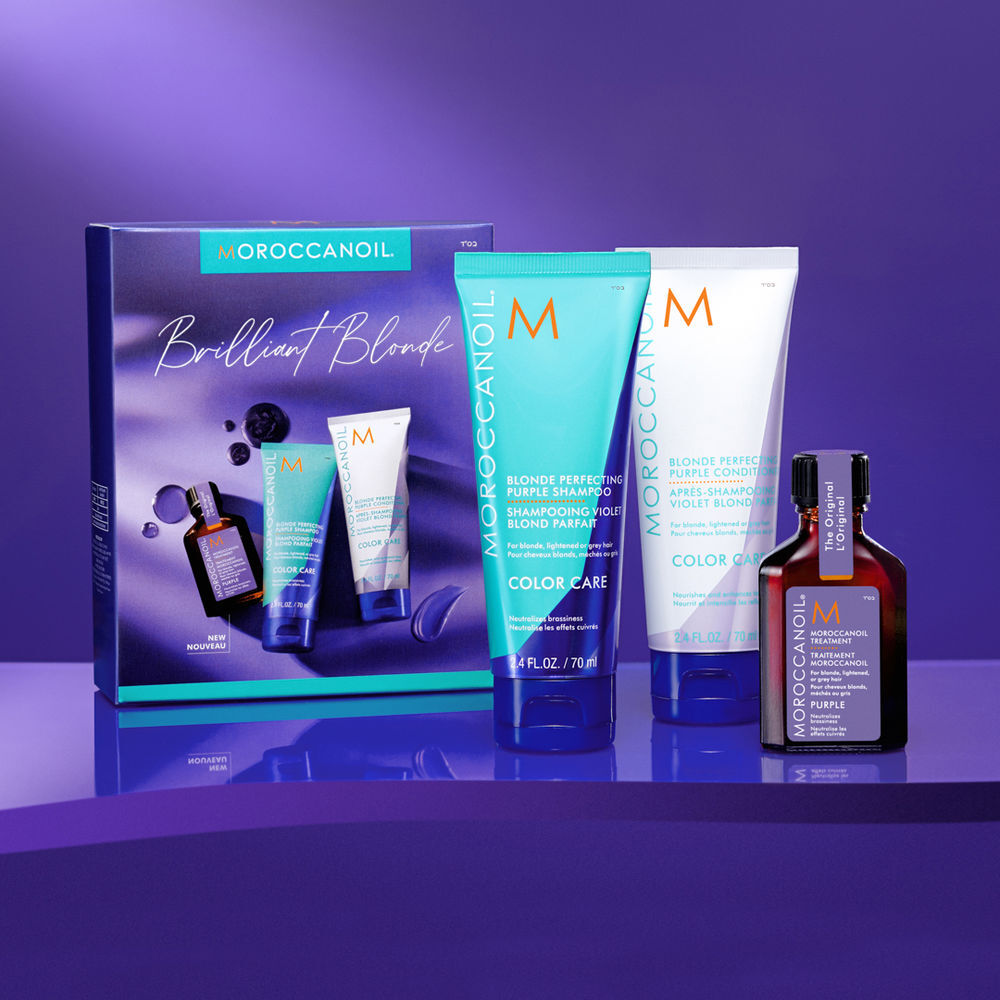 Moroccanoil Color Care Blonde Perfecter Caso 3 unid.