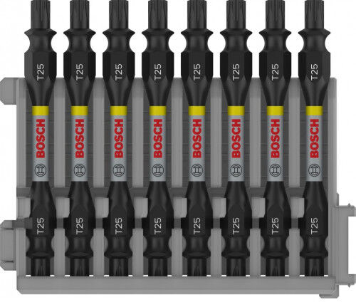 Bosch Embout double tete PRO Impact avec insert Pick and Click, T25, 65 mm, 8 pieces