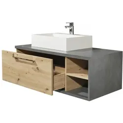 Bega Consult, Waschbeckenunterschrank, Bega BKK Nathan Waschbeckenunterschrank Artisan Eiche/Metera Beton Grau (110 x 53 x 39 cm)