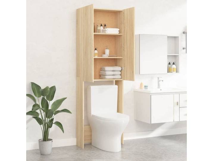 Solde 2026 Organisateur de salle de bain buanderie Sonoma oak - Meuble pour machine à laver Chêne sonoma 64x25 5x190cm 29.77 Kg 662