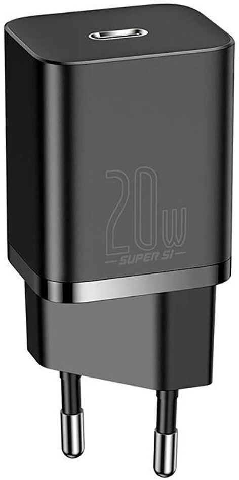 Baseus Super Si 20W USB-C Vægoplader Quick Charge - Sort