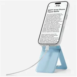 MOFT Movas Tripod MagSafe – Magnet-Geldbörse und Handyhalter, blau, Weiteres Smartphone Zubehör, Blau