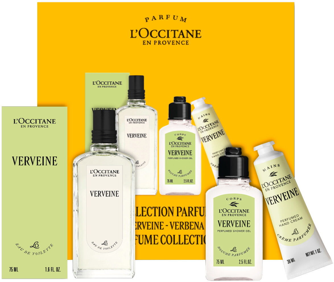 180ml L'Occitane Verveine Duftkollektion Set (Eau de Toilette 75ml + Duschgel 75ml + Handcreme 30ml)