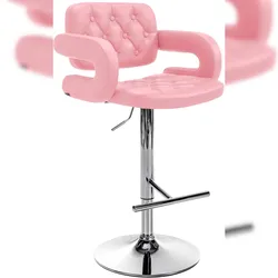 Proregal CHEFGASTRO Barhocker CAPE TOWN Chrom HxBxT 103x62x55cm Kunstleder Pink Barstuhl