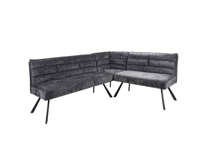 Banc d'angle Adilam 213 x 88 x 68cm Noir/Gris