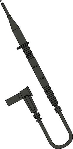 Chauvin Arnoux Messleitung 4mm Sicherheits-Stecker 4mm Sicherheits-Buchse 0.85m Schwarz 1 Set