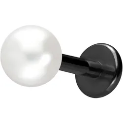 Titan Labret mit Innengewinde SYNTHETISCHE PERLE