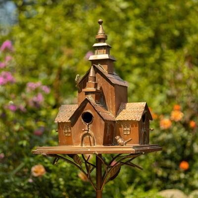 Zaer LTD "Large Copper-Colored Multi-Home Birdhouse ""Montana"""