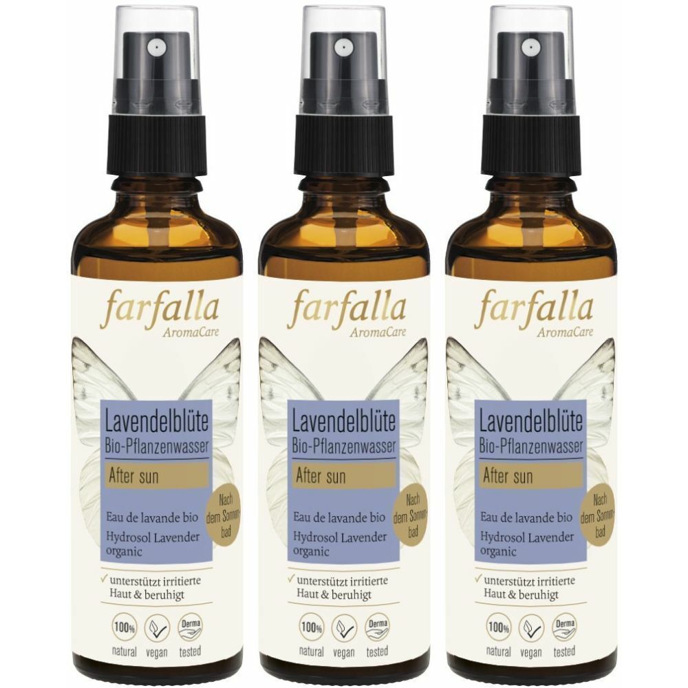 Farfalla Bio-Pflanzenwasser Lavendelblü Spr 75 ml x3 3x75 Spray