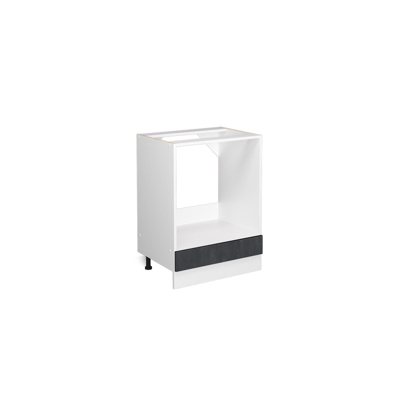 Vicco Herdumbauschrank R-Line Schwarz Beton Weiß 60 cm ohne Arbeitsplatte