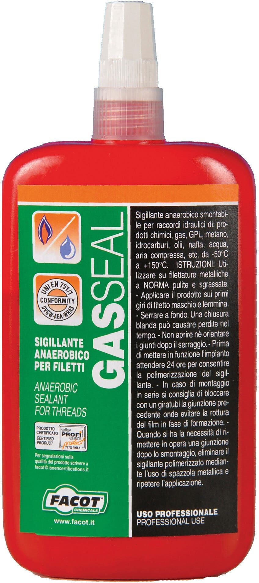 Facot SIGILLANTE ANAEROBICO GAS SEAL  100 g OMOLOGATO ACQUA GAS