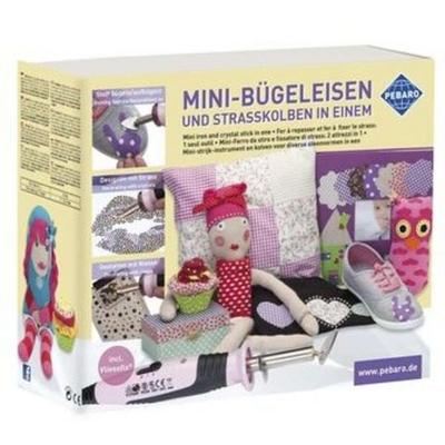 PEBARO 0217 - Bastelset Mini-Bügeleisen und Strasskolben in Einem