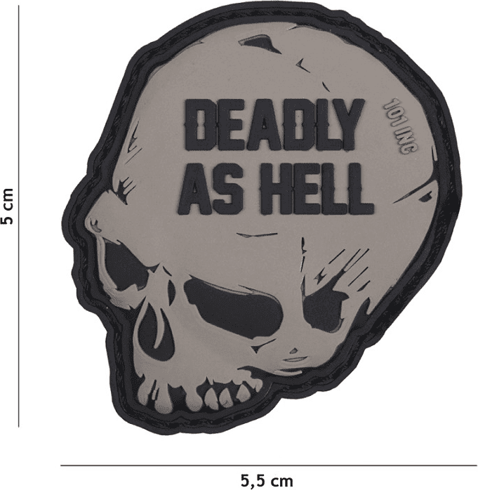101 INC PVC Patch - Deadly As Hell (Färg: Grå)