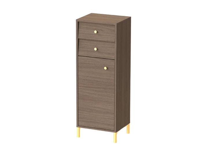 Tchibo - Highboard »Cottage« - 40,3x33x112,4cm - gold -
