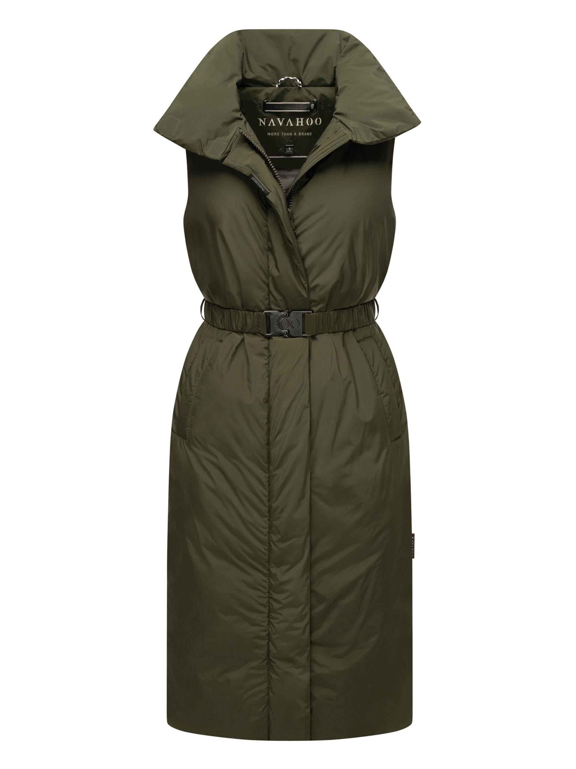 Navahoo Abendlied Damen lange Winter Weste – warm & stilvoll