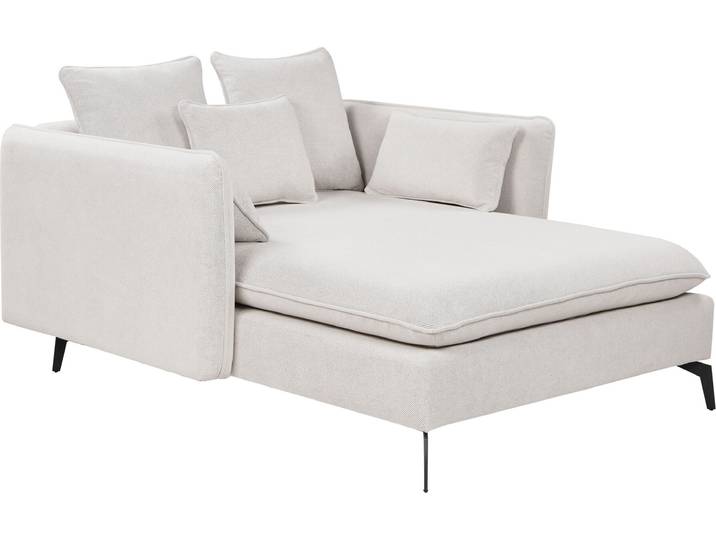 BELIANI Chaiselongue Beige Stoffbezug mit Mehreren Kissen Schlanke Armlehnen Symmetrisch Modern Wohnzimmer Schlafzimmer Austattung Liegesofa