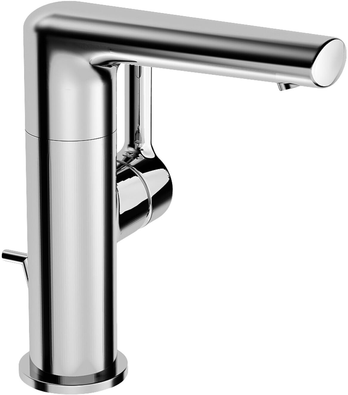 Waschtisch-Einhebelmischer HANSARONDA He stl, m Abl-Garnitur, Ausl. 115mm, chr (55262203)