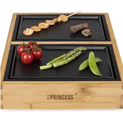 Princess 104040 Dinner4All Pure, Tischgrill, Schwarz, Braun