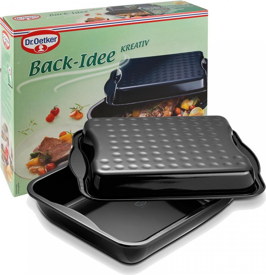 Dr. Oetker Bräter Maxi bakvorm met deksel, 42 x 34 x 13 cm
