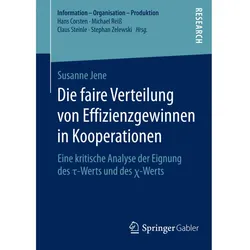 Die faire Verteilung von Effizienzgewinnen in Kooperationen, Fachbücher von Susanne Jene