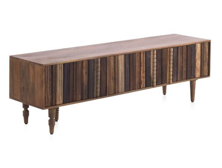 Meuble tv 3 portes multicolores en acacia massif