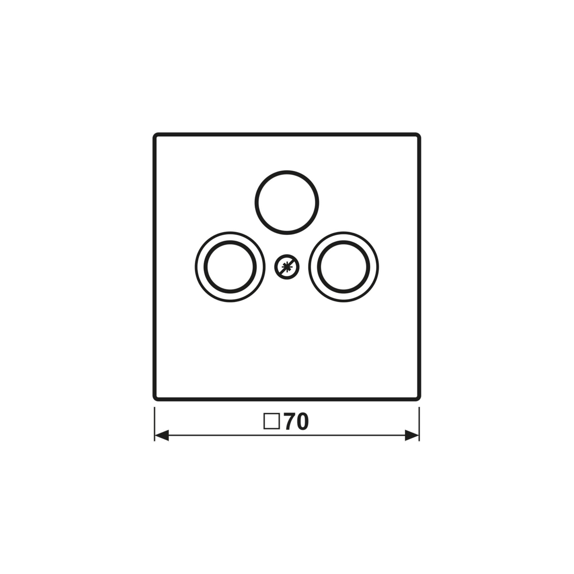 Jung Abdeckung SAT-TV-Steckdose LS 990 SAT SWM (LS990SATSWM)