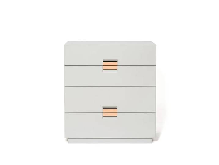 Asplund Frame Medium Kommode Light grey, naturbelassenes Leder