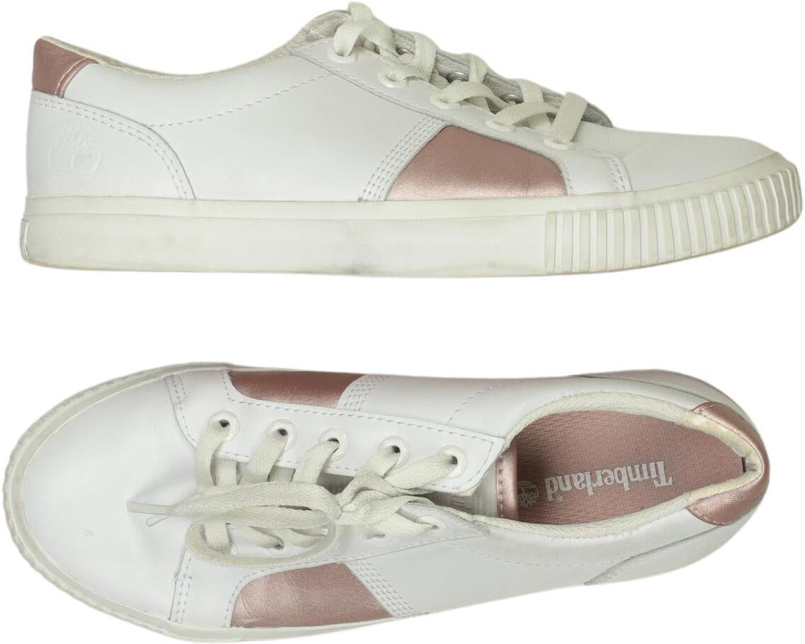 Timberland Damen Halbschuh, Weiß, Gr. EU 37, Leder - Second Hand