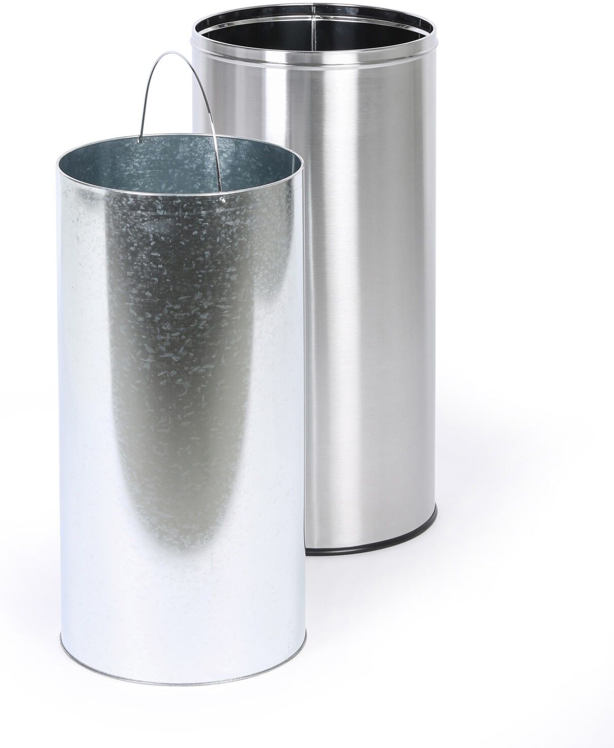 B2B Partner Mülleimer, 65 l, Edelstahl