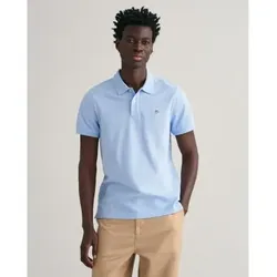 Gant für Herren. 2210 Piqué-Poloshirt Regular Fit Shield blau (M), Lässig, Baumwolle, Klassisch, Kurzarm