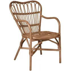 IB Laursen Rattan-Stuhl mit Armlehnen Jamilla, 58 x 93 cm