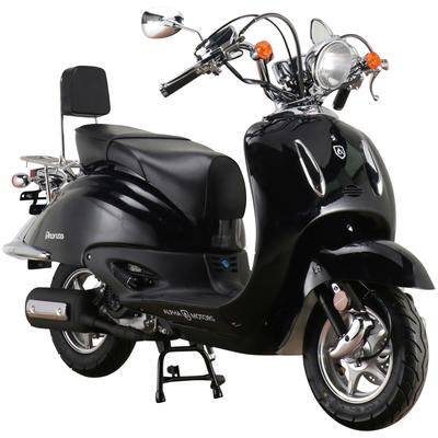 Motorroller ALPHA MOTORS "Retro Firenze", schwarz (schwarz, schwarz), Motorroller, 85 km/h, im Retro-Look, B:88cm H:111cm L:187,5cm