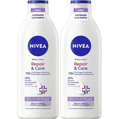 Nivea Repair & Care Body Lotion Parfümfrei 400ml x2 2x400 ml