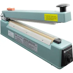 SPRINTIS Folienschweißgerät 300HC mit Schneidemesser, max. 300 mm Schweißlänge, Heißsiegelgerät für Folienbeutel, Schlauchfolie und Verpackung, Eisen, PVC, silber